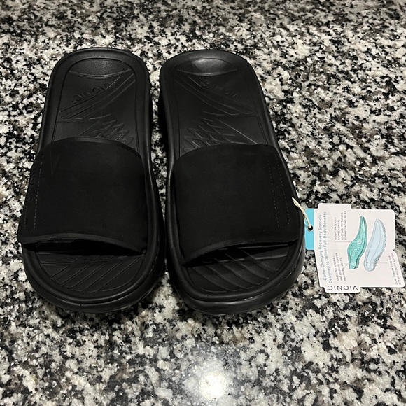 Vionic Black Slide Sandals - Picture 1 of 3
